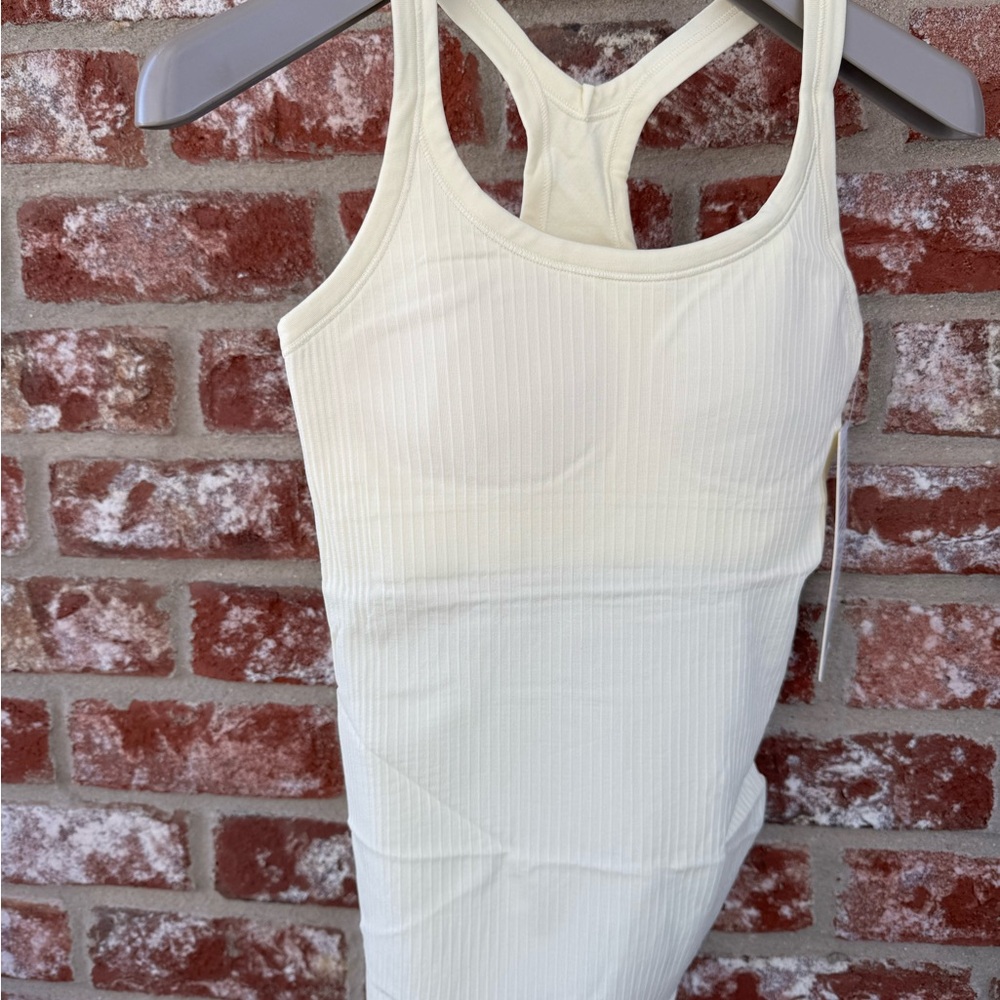 lululemon athletica pale yellow Tank Top